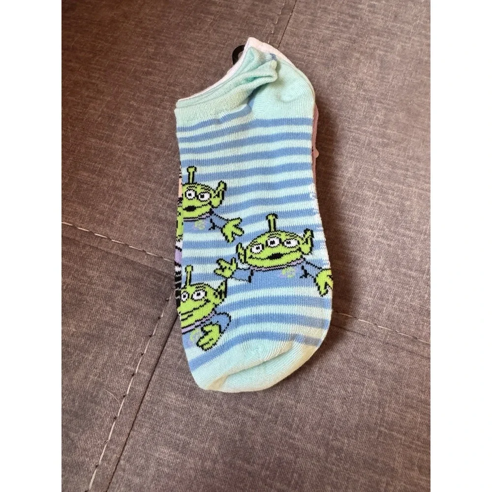 Disney Pixar Toy Story No Show Socks 3 Pair Lotso Aliens Shoe Size 4-10 New